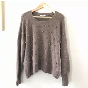 Madewell Bobble Pullover Sweater Mauve Brown S